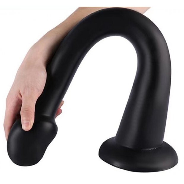 Long Dildo Whale M 40 x 5.5cm - Tip 4.6cm Black