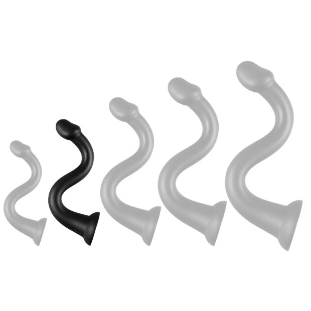 Long Dildo Whale M 40 x 5.5cm - Tip 4.6cm Black