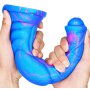 Dildo Dog Long 26 x 6cm Blue-Pink
