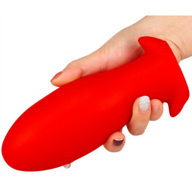Silicone plug Saurus Egg L 17,2  x 6.5cm Red