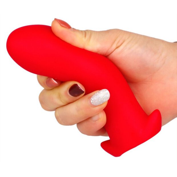 Silicone plug Saurus Egg L 17,2  x 6.5cm Red