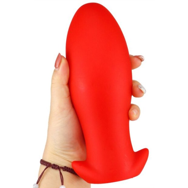 Silicone plug Saurus Egg L 17,2  x 6.5cm Red