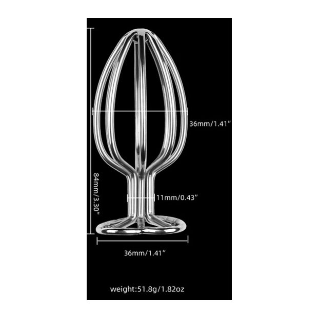 Heart Line metal plug L 8 x 4.2cm