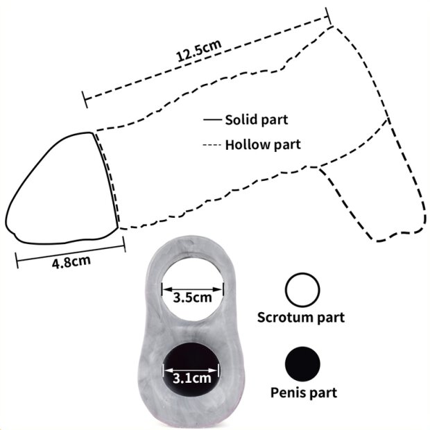 Monster Extend Penis Sleeve 15 x 4.5cm