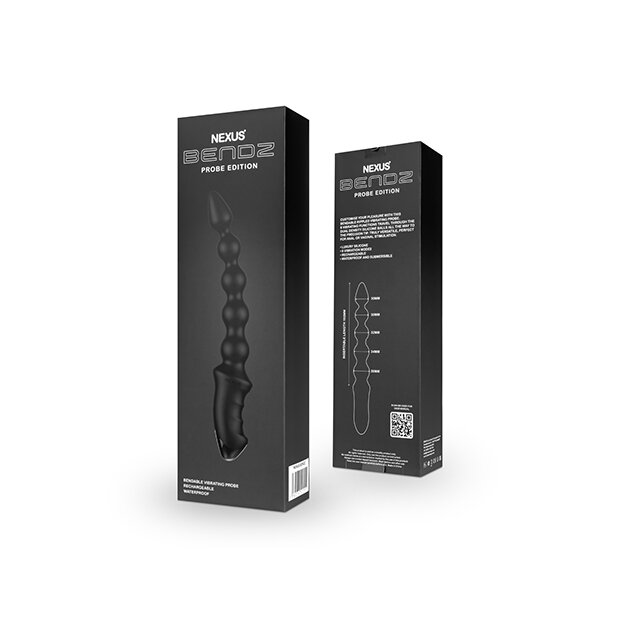 Nexus Bendz Bendable Vibrator Anal Probe Edition Black