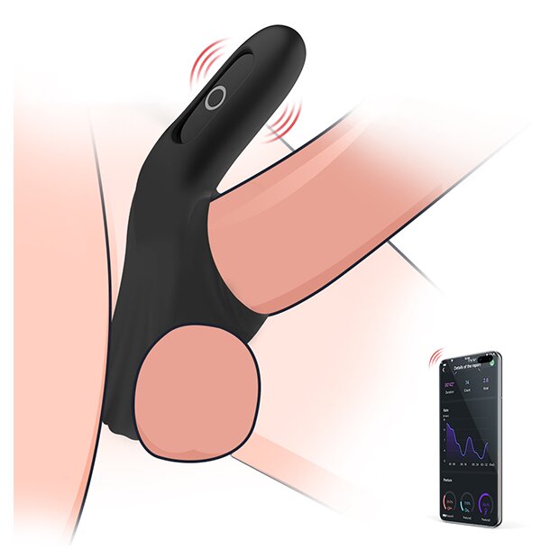 Magic Motion Rise Smart Wearable Cockring Black