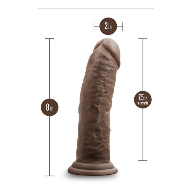 DR. Skin Silicone Dr Shepherd 8 Inch Dildo With Suction Cup Chocolate 20,3cm
