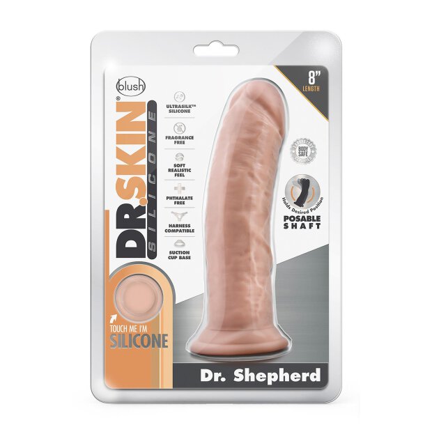 DR. Skin Silicone Dr Shepherd 8 Inch Dildo With Suction Cup Vanilla 20,3cm