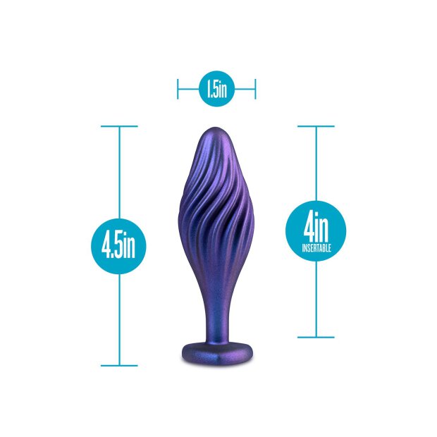 Anal Adventures Matrix Swirling Bling Plug Sapphire 3,8cm