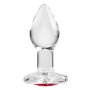 Adam Et Eve Red Heart Gem Glass Plug Small 3,9cm