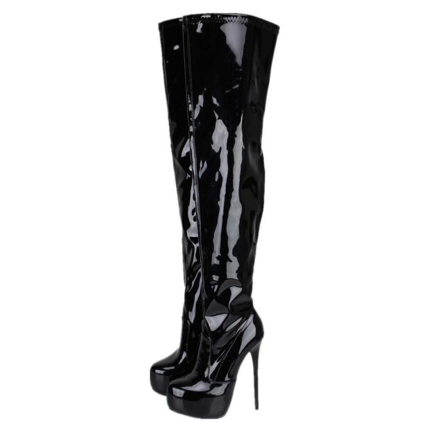 Erogance Stretchlack Overknee Stiefel E3000 Größe 36 - 46