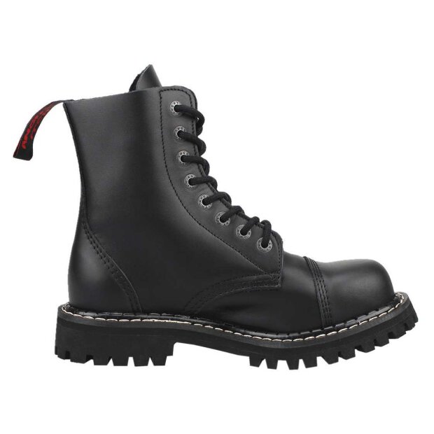 Angry Itch 08-Loch Leder Stiefel Schwarz Größe 36 - 48