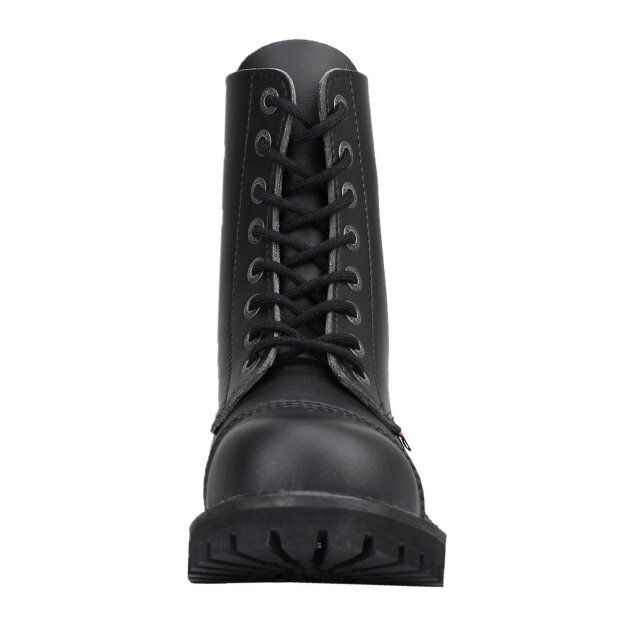 Angry Itch 08-Loch Vegane PU Stiefel Schwarz Größe 36 - 48