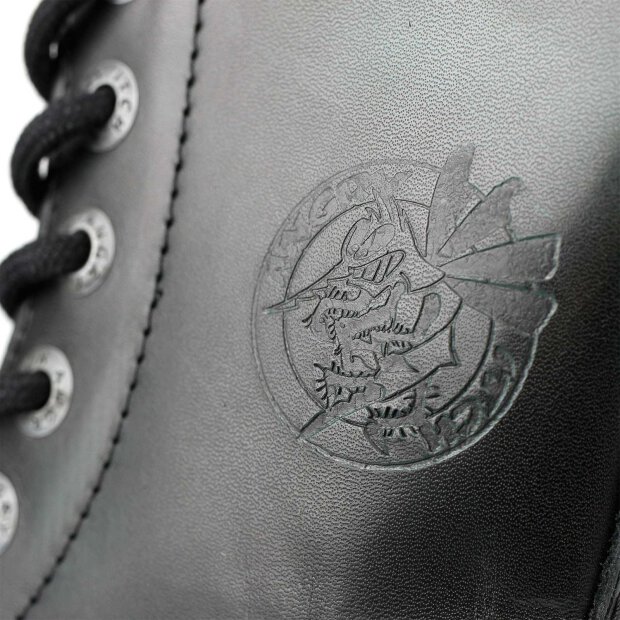 Angry Itch 08-Loch Leder Stiefel Dark Green Rub-Off Größe 36 - 48