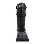 Angry Itch 14-Loch 3-Straps Leder Stiefel Schwarz Größe 36 - 48