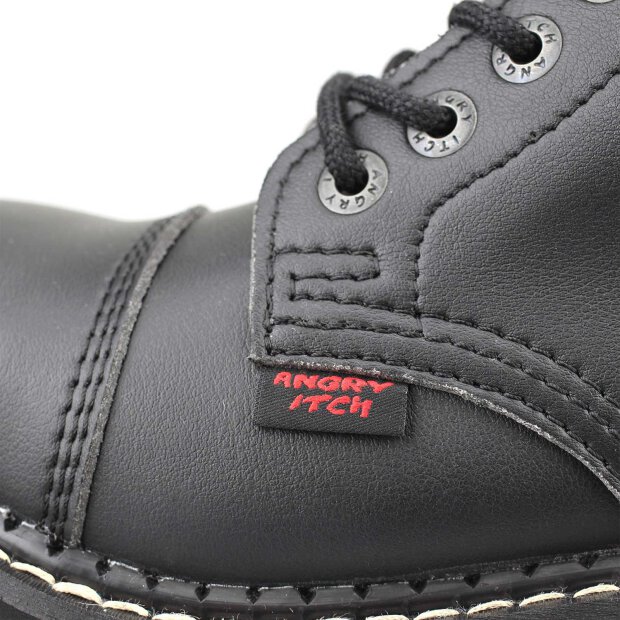 Angry Itch 14-Loch Vegane PU Stiefel Schwarz Größe 36 - 48
