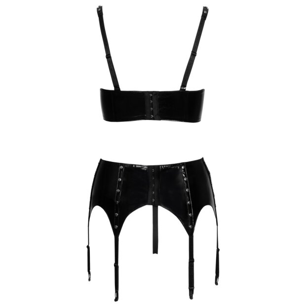 Vinyl Shelf Bra Set S