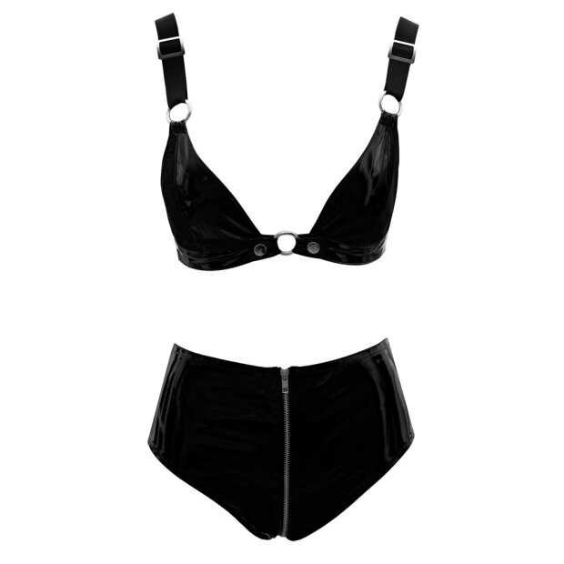 Vinyl Bra Set S