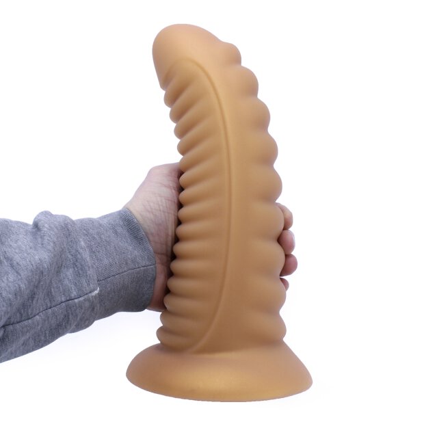 Ribbed Penis XL Shinny Flesh 30 cm