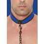 Shots Ouch! neoprene collar with leash blue