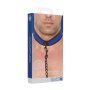 Shots Ouch! neoprene collar with leash blue