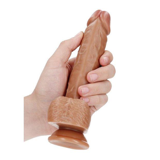 Straight Realistic Dildo  Balls  Suction Cup - 7/ 18 cm