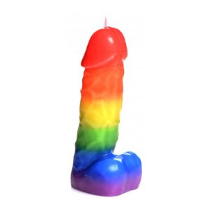 Pride Pecker Rainbow Drip Candle - 363 g
