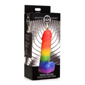 Pride Pecker Rainbow Drip Candle - 363 g