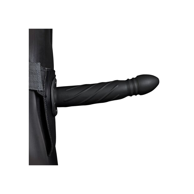 Shots Ouch ! Twisted Hollow Strap-On noir 20 cm