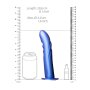 Shots Ouch! Textured Curved Hollow Strap-On blue 20 cm
