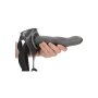 Shots Ouch! Curved Hollow Strap-On gray 20 cm