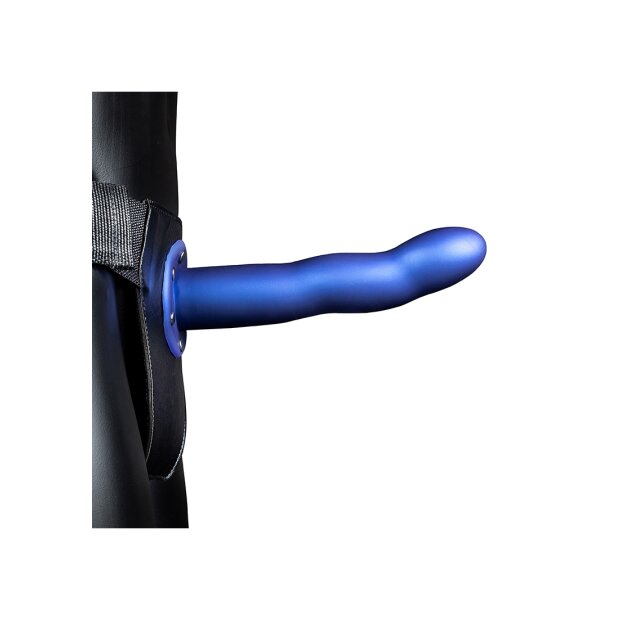 Shots Ouch ! Curved Hollow Strap-On bleu 20 cm