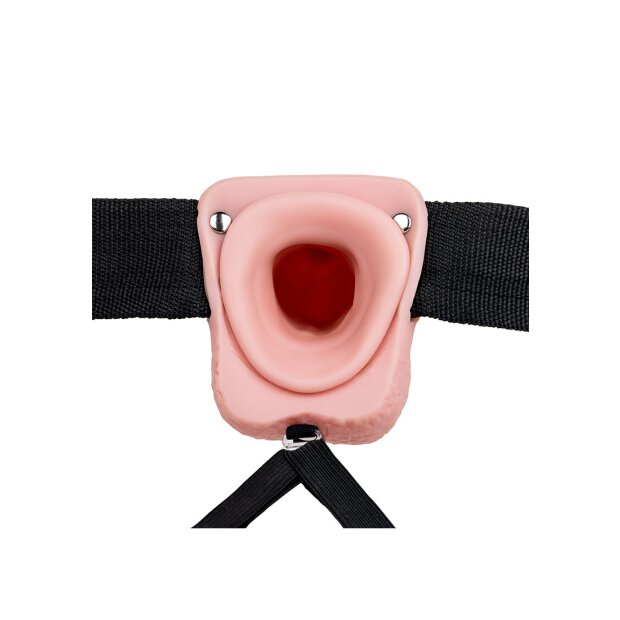 Vibrating Hollow Strap-on with Balls - 7/ 18 cm