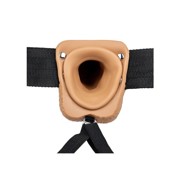 Vibrating Hollow Strap-on with Balls - 7/ 18 cm