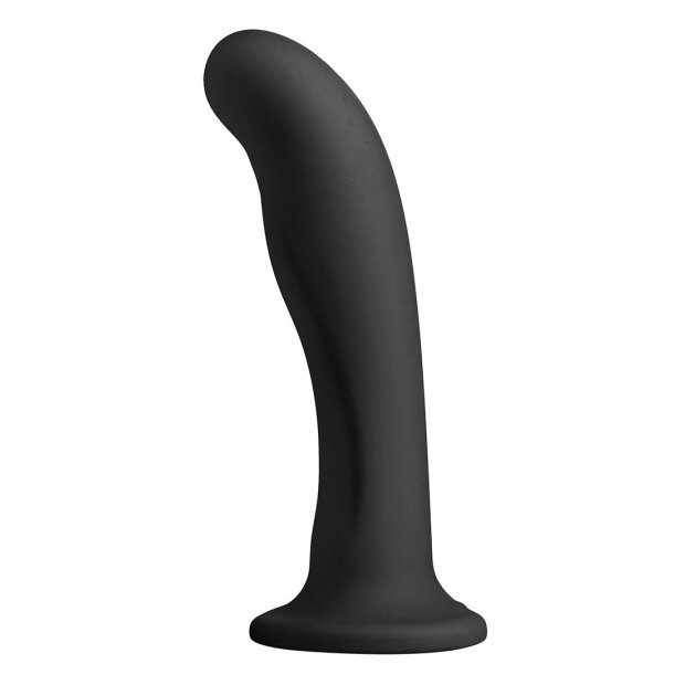 Strap U Heart On Silicone Dildo black 14,5 cm