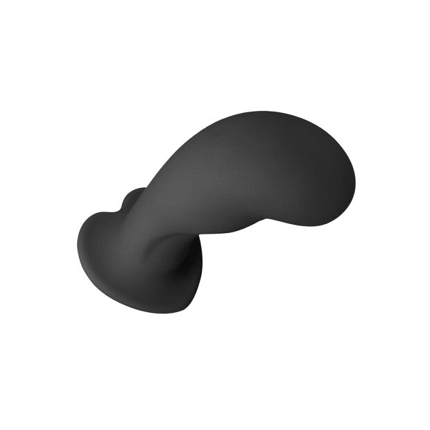 Strap U Heart On Silicone Dildo black 14,5 cm