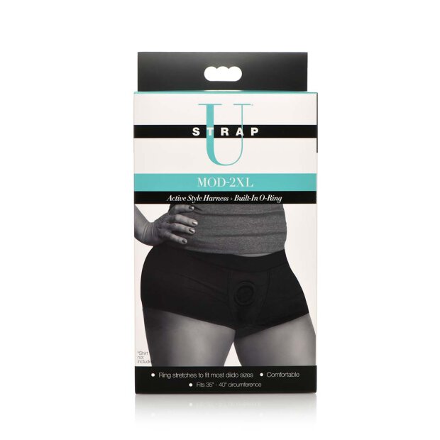 XR Brands Mod Active Style Harness with integrated O-ring black XXL