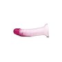 Strap U Real Swirl Saugnapfdildo milchig weiß, pink 15,2 cm