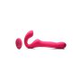 Strap U Mighty Thrust vibrierender trägerloser Strap-On rot