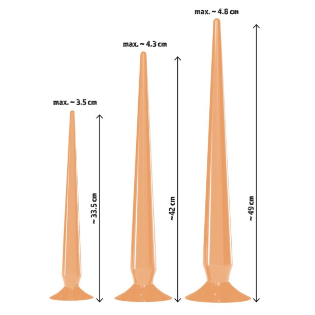 Super Long Butt Plug Set flesh