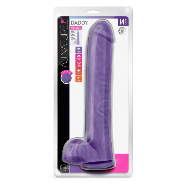 Au Naturel Bold Daddy 14" Dildo Purple - 35,5 cm