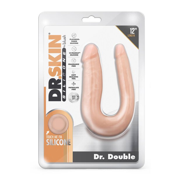 Dr. Skin Silicone Dr. Double 12 Inch Double Dong Vanilla - 31,75 cm