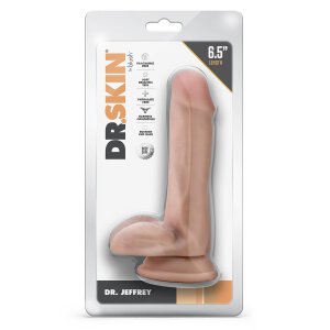 Dr. Skin Dr. Jeffrey 6.5 Inch Dildo With Balls Beige -...