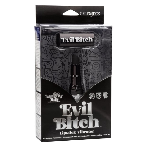 Evil Bitch - Lipstick Vibrator Black