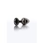 Taboom Aluminium Anal Plug mit Strassstein S schwarz 2,7 cm