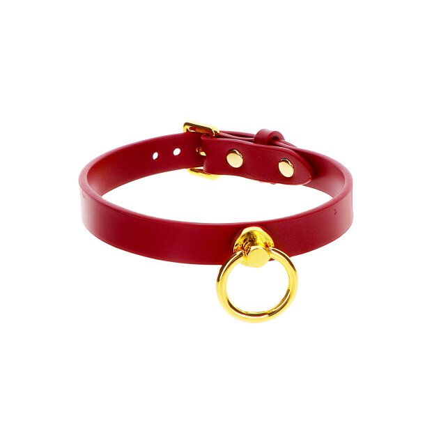 Taboom O-Ring Halsband rot, gold