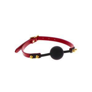 Taboom bâillon balle en silicone rouge, noir, or