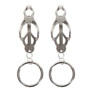 Taboom Schmetterling Nippelklammern mit Ring silber