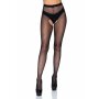 Plus Size Crotchless Pantyhose Black