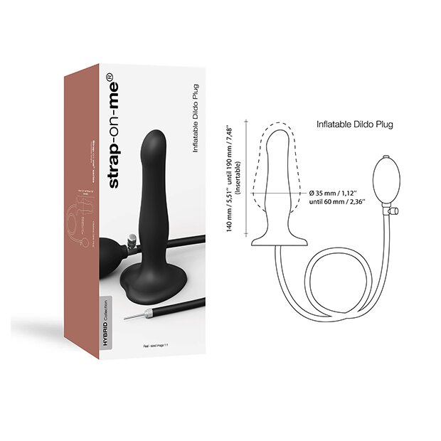 Strap-On-Me - Inflatable Dildo Black
